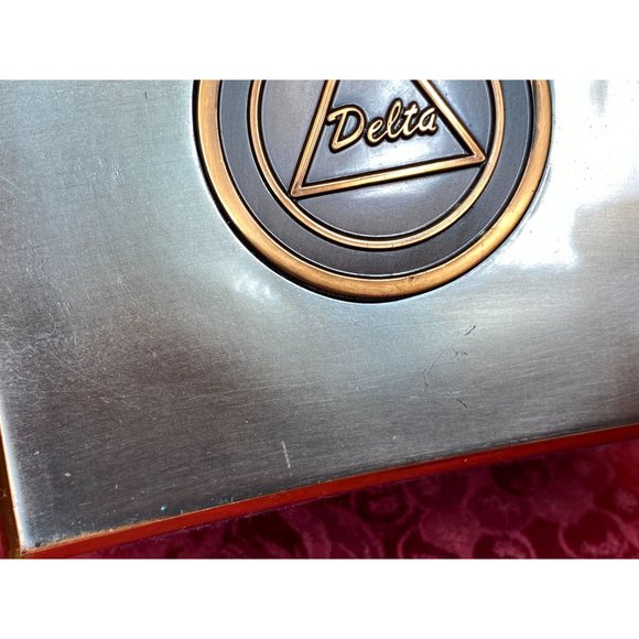 Vintage Delta (upper case) Symbol Triangle Weighted Bookends Pair 2lbs. Each Bro - Picture 16 of 16